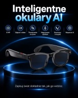Okulary Smart Glasses AI AIMB-G2Pro 8MP HD Kamera Tłumacz Fotochromowe WiFi