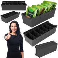 POJEMNIK PLASTIKOWY ORGANIZER NA PRZYPRAWY DO SZUFLADY Z PRZEGRÓDKĄ