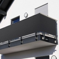 OSŁONA / MATA BALKONOWA LINAREM SIATKISIECI 100 × 500 CM GRAFIT / ANTRACYT