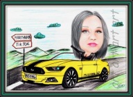 Karykatura portret ze zdjęcia na płótnie nie wydruk