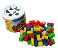 Klocki drewniane WoodyLand WD90911 kolorowe 50 el.