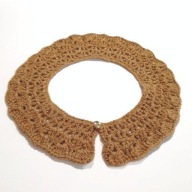 Kołnierz szydełkowy, kolor miedziany