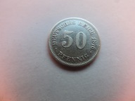 NIEMCY 50 PFENNIG 1876 SREBRO