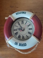 zegar ścienny - koło ratunkowe