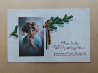 Feldpost ze Słupska do Kurnika po polsku, życzenia Bożonarodzeniowe. 1915.