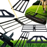 NIWELATOR DO TRAWNIKA RĘCZNE GRABIE 90x30cm RÓWNIARKA TERENU SOLIDNY METAL