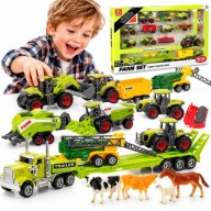 TRAKTOR CIĄGNIK KOMBAJN ZESTAW MASZYN ROLNICZYCH FARMER ZABAWKA DLA DZIECKA