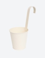 Doniczka osłonka metalowa wisząca z hakiem na balkon