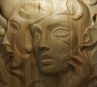 Płaskorzeźba, 90x90cm, kobieta,