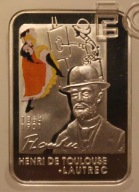 HENRI DE TOULOUSE - LAUTREC 1 $ DOLAR 2008 NIUE GCN PR70 - MALARZE ŚWIATA