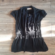 Tunika 8/38 Alannah HILL taliowana rozpinana czarna jedwab