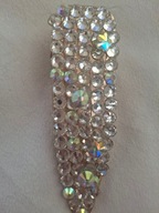 SPINKA klamra złote perła CYRKONIE STOP vintage modne retro perła