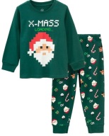 Cool Piżama ŚWIĄTECZNA zielona MIKOŁAJ R. 140