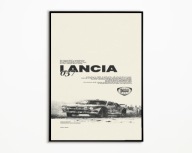 PLAKAT LANCIA KLASYCZNY SAMOCHÓD SPORTOWY IKONA MOTORSPORTU A3 NA PREZENT