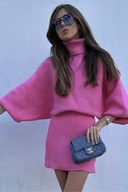 ZARA KOMPLET SWETER SPÓDNICA RÓŻ BLOG R.S/M NOWY