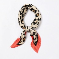 APASZKA Chustka SATYNA JEDWABNA Plisowana 55x55cm