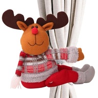 DEKORACJA DO DOMU ŚWIĄTECZNA RENIFER RZEP NA FIRANĘ ZAPIĘCIE KLAMRA