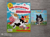 Kolorowanka wiejskie zwierzęta z naklejkami