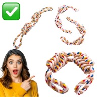 ZABAWKA DLA PSA SZARPAK Z SUPŁAMI XXL 60 cm SZNUR WYTRZYMAŁY MOCNY | MERSJO