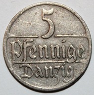 moneta 5 pfennige Danzig Gdańsk 1923