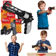 PISTOLET METALOWY HUKOWY NA KAPISZONOWY REWOLWER ZABAWKOWY + 5X KAPISZONY