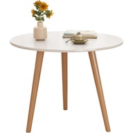 STOLIK KAWOWY MAŁY OKRĄGŁY DREWNIANY LOFT SKANDYNAWSKI ŁAWA STÓŁ SALONU