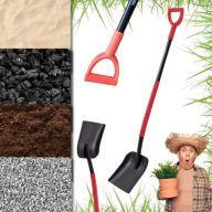 ŁOPATA SZPADEL PROSTY SZUFLA PIASKOWA DO OGRODU PIASKU ZIEMI ŻWIRU METALOWA