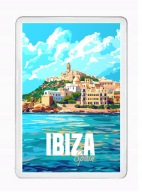 IBIZA HISZPANIA magnes pamiątkowy na lodówkę akrylowy