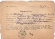 GENERALNE GUBERNATORSTWO -STRYSZAWA-stempel -druk -pismo 1944 rok