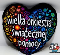 Poduszka Serce Wielka Orkiestra Świątecznej Pomocy 32/33cm