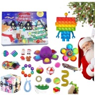 MEGA ZESTAW KALENDARZ ADWENTOWY POPIT PREZENT GNIOTKI SPINER ŚWIĘTA MIKOŁAJ