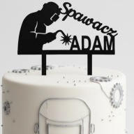 topper na tort dekoracja urodziny personalizacja wiek imię SPAWACZ!!!kolory