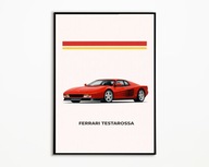 PLAKAT FERRARI TESTAROSSA KLASYCZNY SUPERCAR WŁOSKA IKONA PLAKAT A3 DRUK