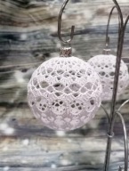 Bombki szydełkowe 10cm, Boże Narodzenie