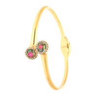 45370 BRANSOLETKA 18K POZŁACANA 57/18 MM bangle z cyrkoniami