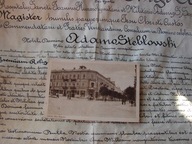 Kielce / Gimnazjum żeńskie / skład wędlin - stara pocztówka