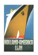 Pocztówka - Plakat linii żeglugowej Holland-Amerika Lijn