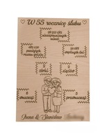 Personalizowana Pamiątka Rocznicy Ślubu | Drewniana Tabliczka z Grawerem