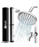 Tillvex prysznic solarny ogrodowy 20L srebrny wraz z pokrowcem ochronnym