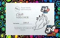 Voucher podarunkowy o wartości 100 zł do salonu Pazurek i Brewka