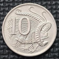 *AUSTRALIA [1919]*10 centów 1970 *Elżbieta II, Ptak Lirogon wspaniały