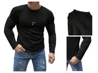 Męski Sweter Slim Fit Casual Pullover OLD MONEY – Czarny