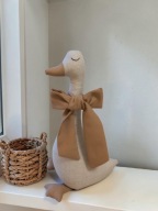 Lniana gąska handmade dekoracja
