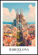 A2 PLAKAT MIASTO BARCELONA HISZPANIA SPAIN SAGRADA FAMILIA