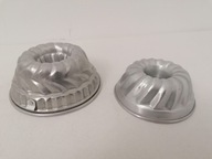 ANTYK ZESTAW ALUMINIOWYCH FORM DO PIECZENIA KUCHNIA VINTAGE kpl. 2 szt.