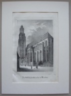 WROCŁAW, BAZYLIKA św. ELŻBIETY (KOŚCIÓŁ GARNIZOMOWY), LITOGRAFIA, 1839