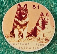 ODZNAKA WYSTAWA PSÓW RASOWYCH 1981 - OWCZAREK NIEMIECKI