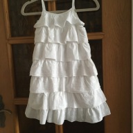 SUKIENKA DZIEWCZ 18-24 M-CE BIAŁA FALBANKI HAFT