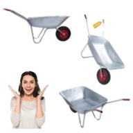 TACZKA OGRODOWA BUDOWLANA MOCNA DUŻA 120L OCYNKOWANA WÓZEK OGRODOWY