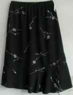 Spódnica z cienkiej tkaniny dół poszerzony falbaną maxi r 42/48